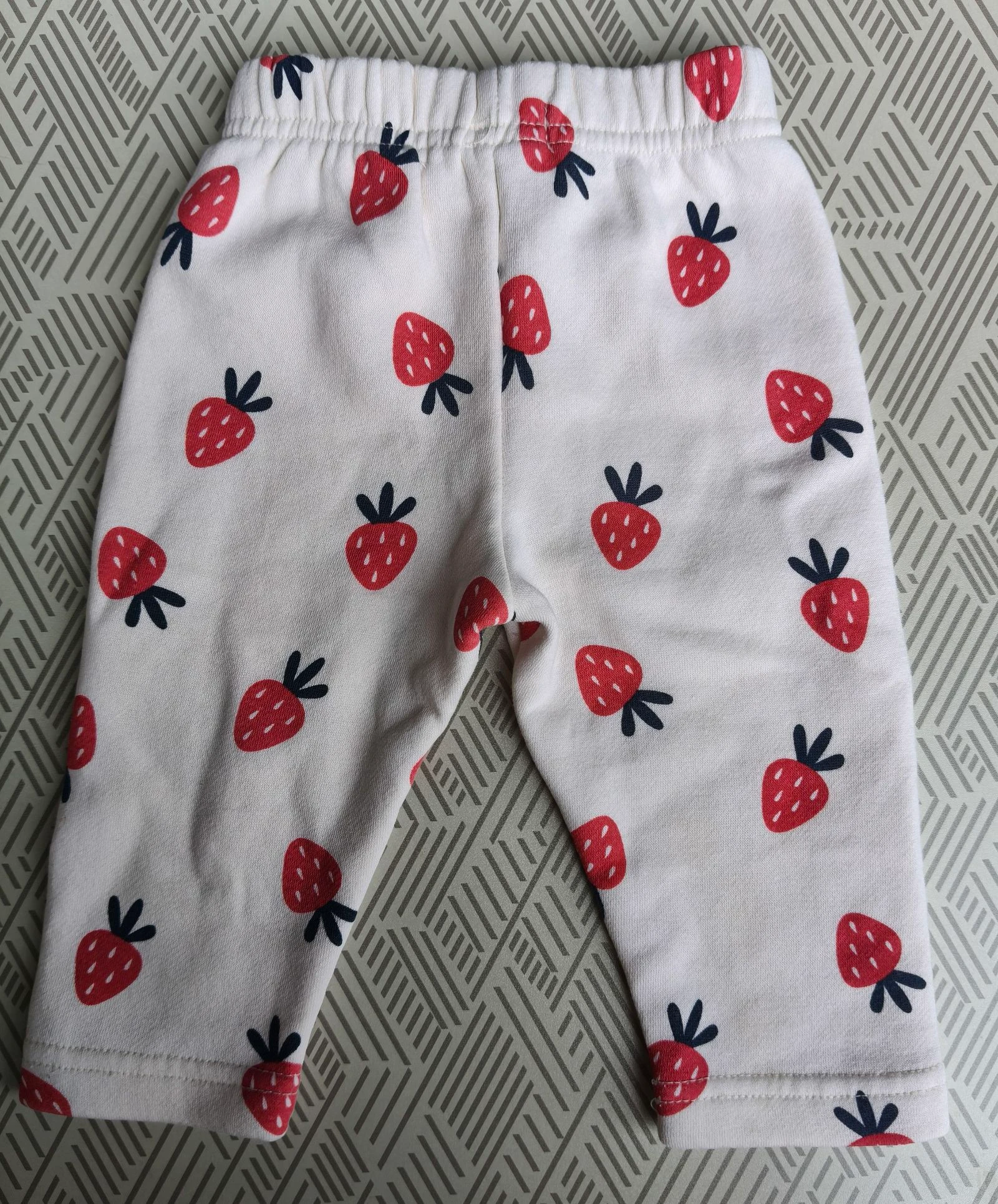 Pantalón cálido para niña Bub'l blanco con fresas 9 meses – photo 5